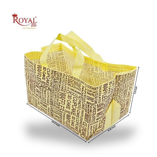 RoyalBoxShop® Half Kg Cake Carry Bag with Handles I 50 GSM Non-Woven I Durable & Stylish