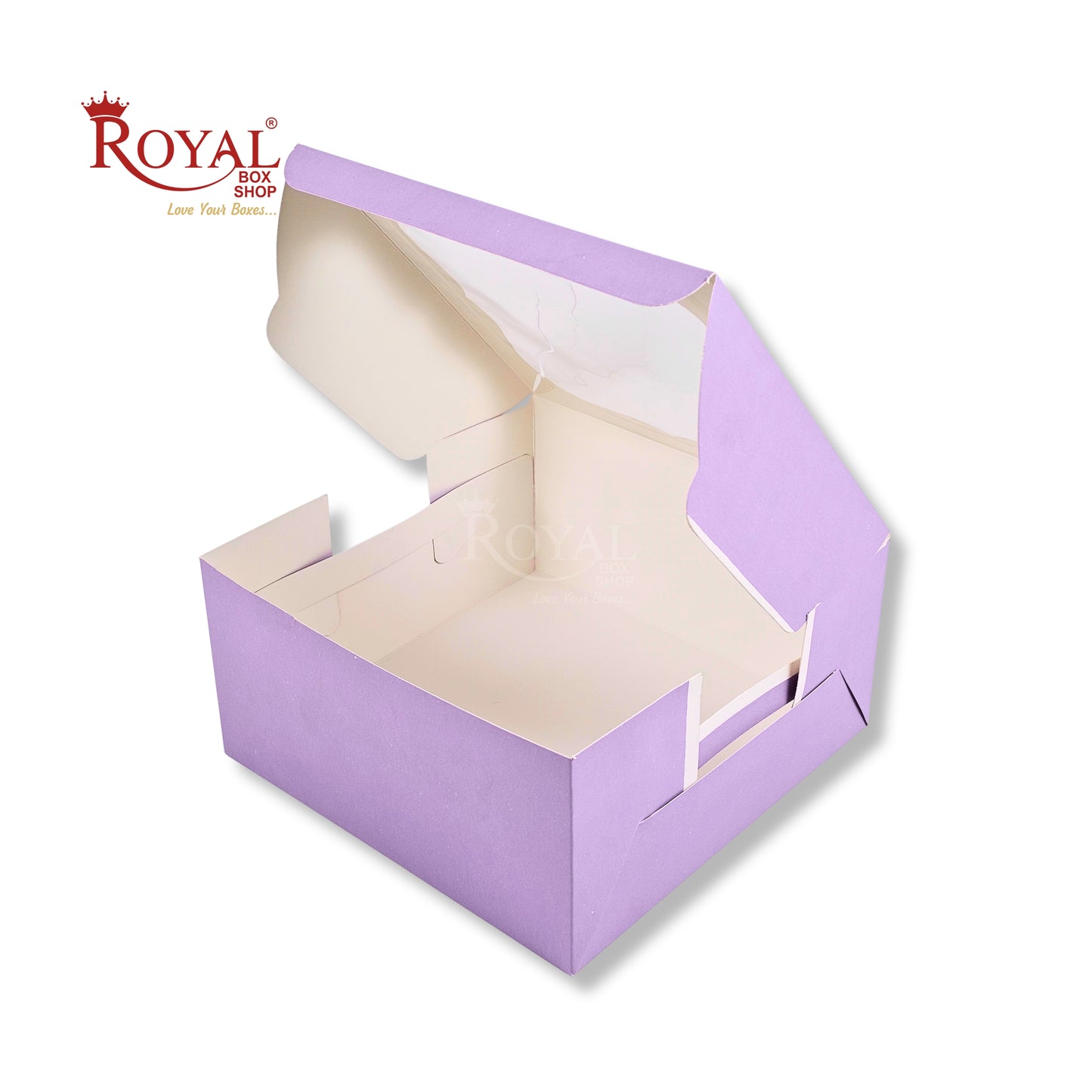 Window Cake Box I 10x10x5 inches I Purple I FBB Paper