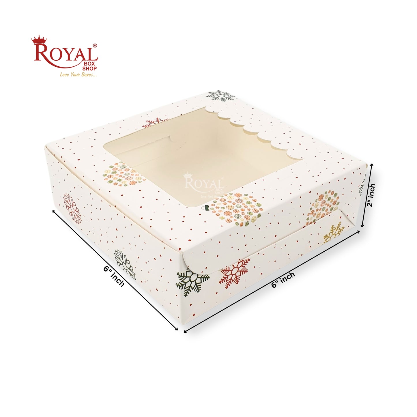 Half Kg Window Cake Box 8x8x5 Royal Box Shop 8510020531 www.royalboxshop.com