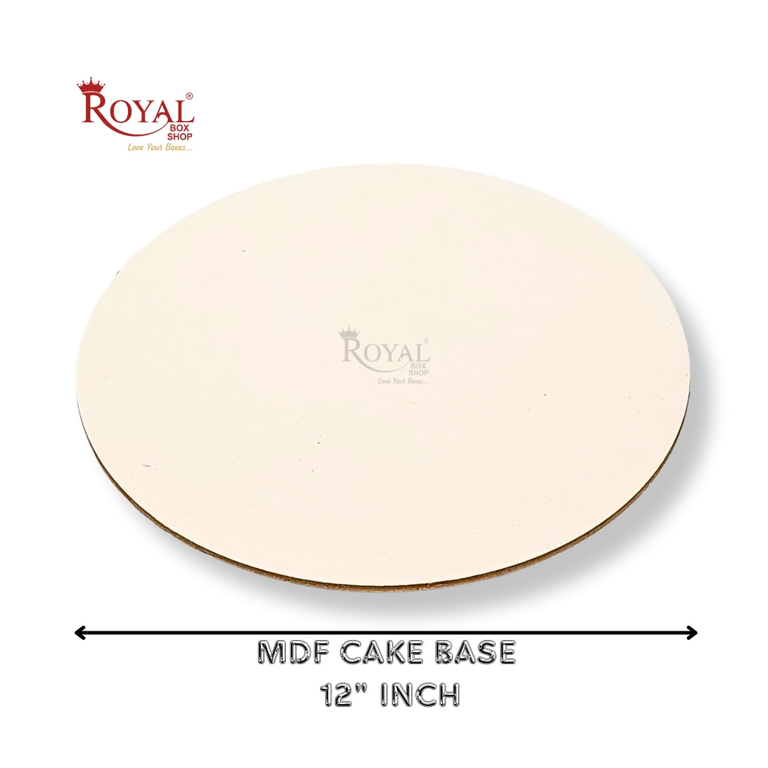 Cake Base Board I Round Shape I White I MDF