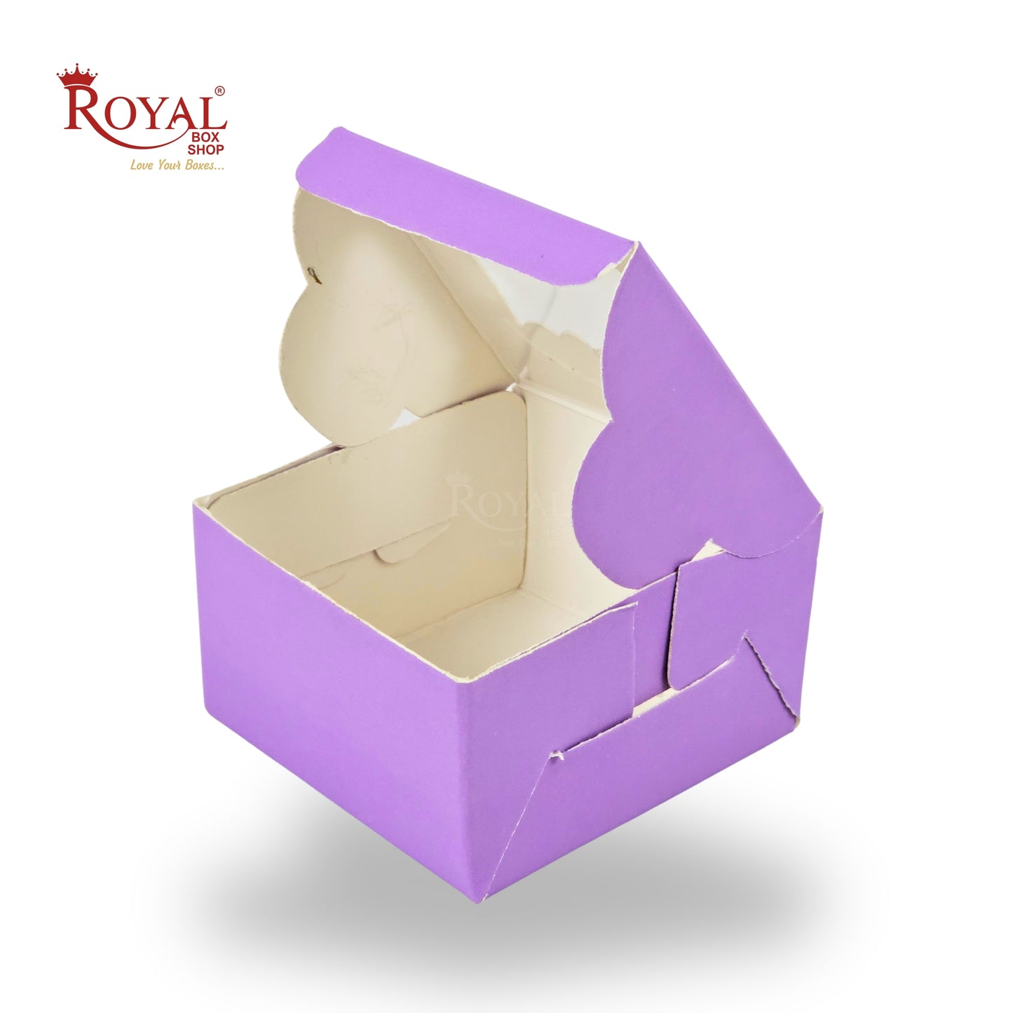 1pc Brownie Window Box | 3x3x1.5 Inches | Purple