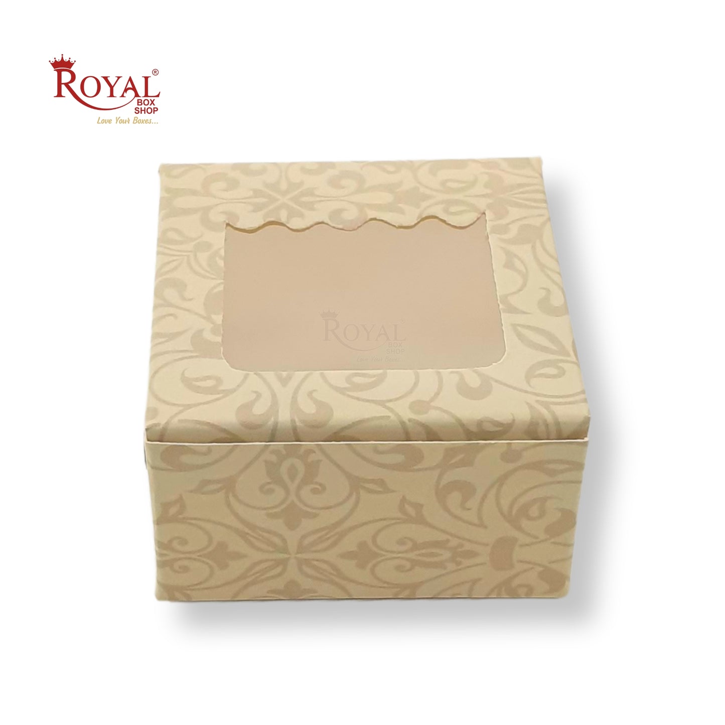 1pc Brownie Window Box | 3x3x1.75 Inches | Green
