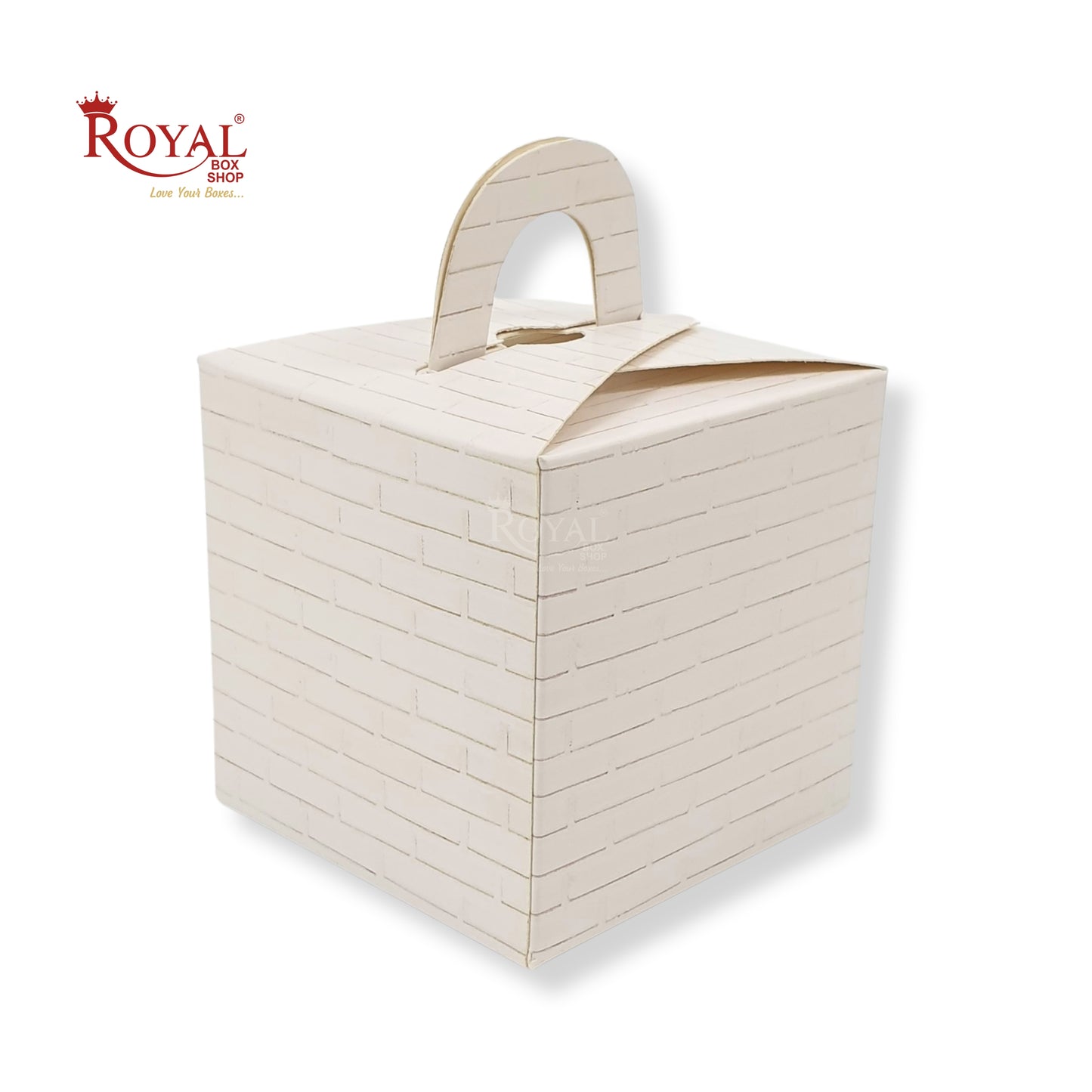 1pc Cupcake Box with Window I 3.5x3.5x3.5" I White with wall print