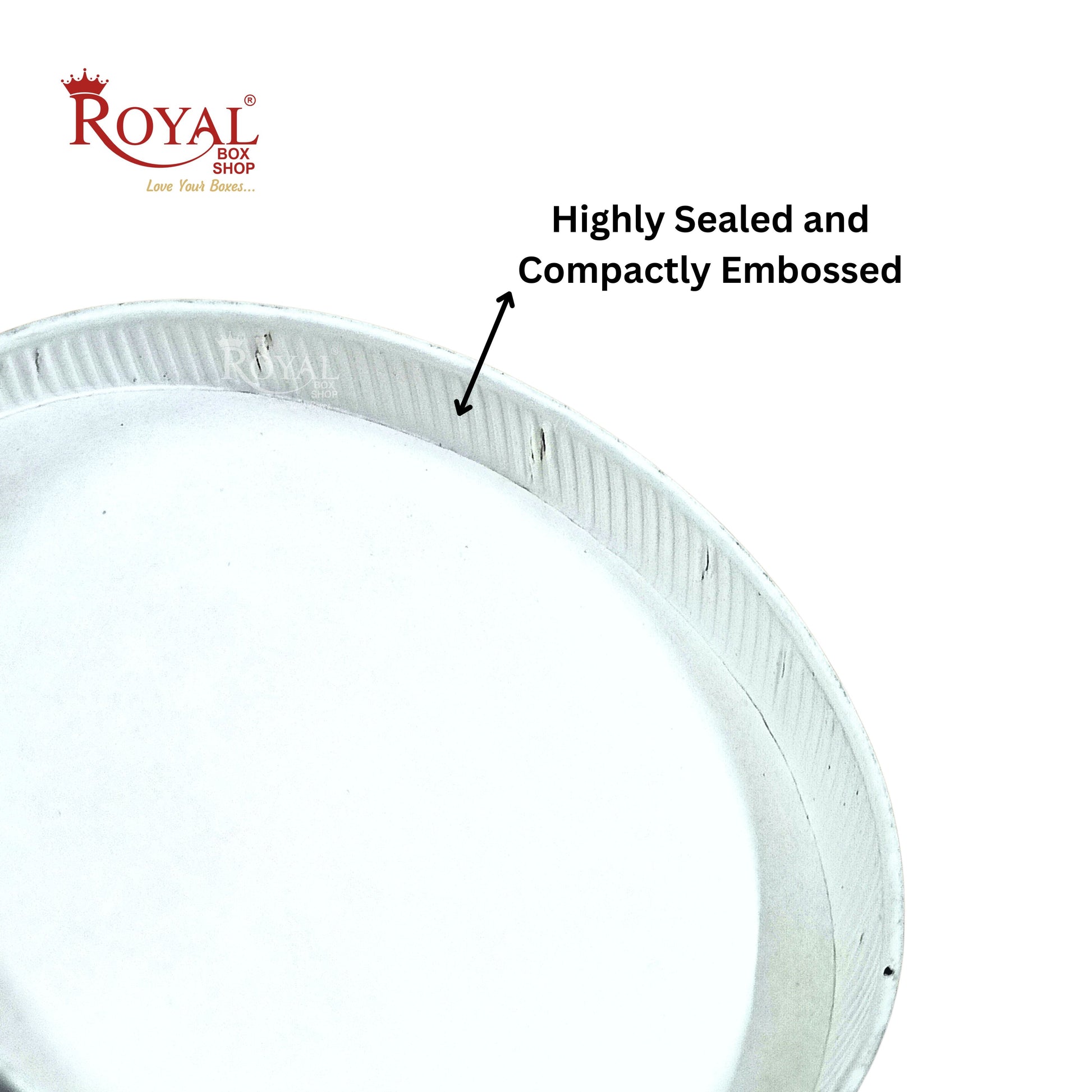 250 ML Round Food Containers Tub With Lids I Disposable & Biodegradable Paper I White Color I Food Storage Tub, Take Away Box Royal Box Shop