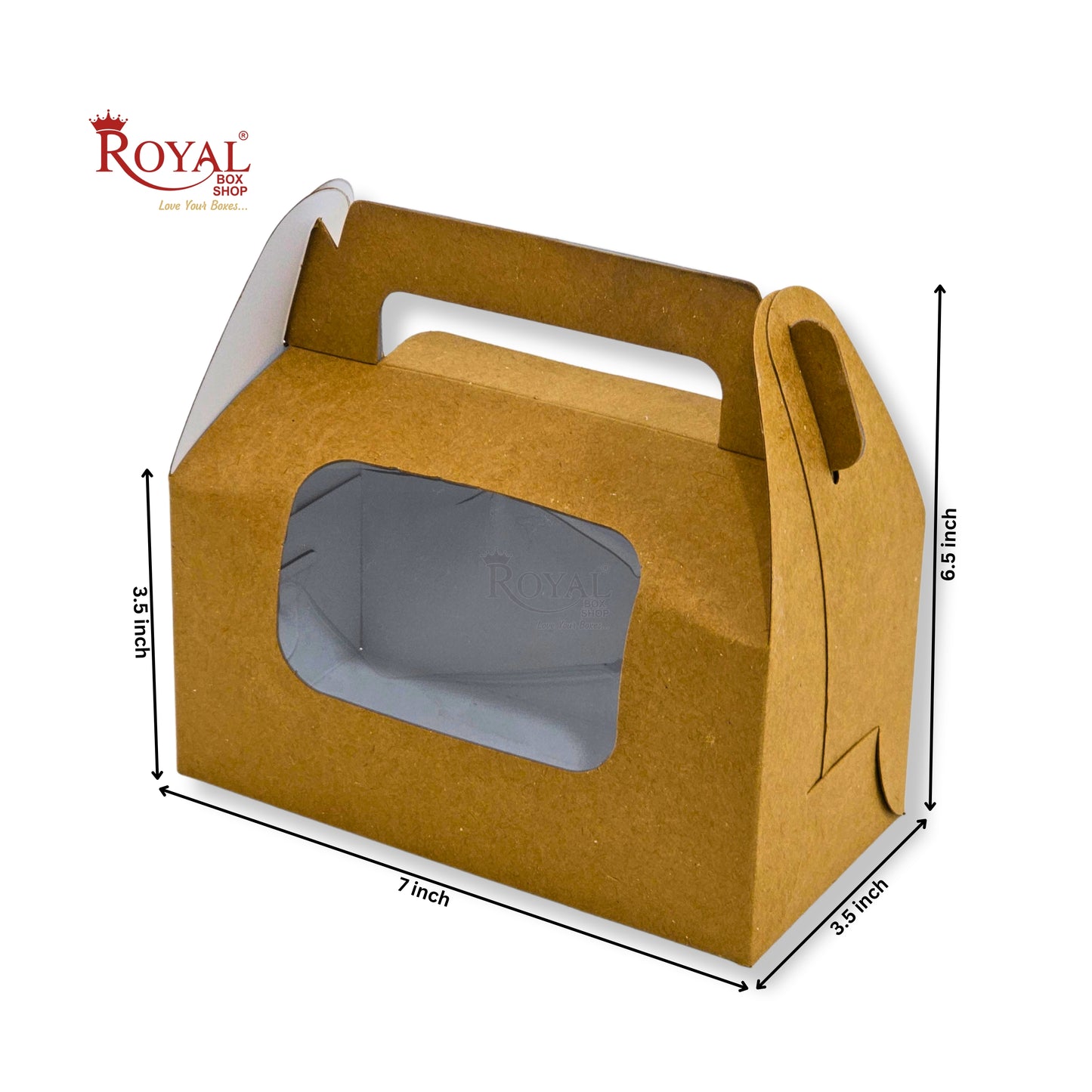 2 Jar Box With Handle I 7x3.5x3.5 inches I Brown Kraft