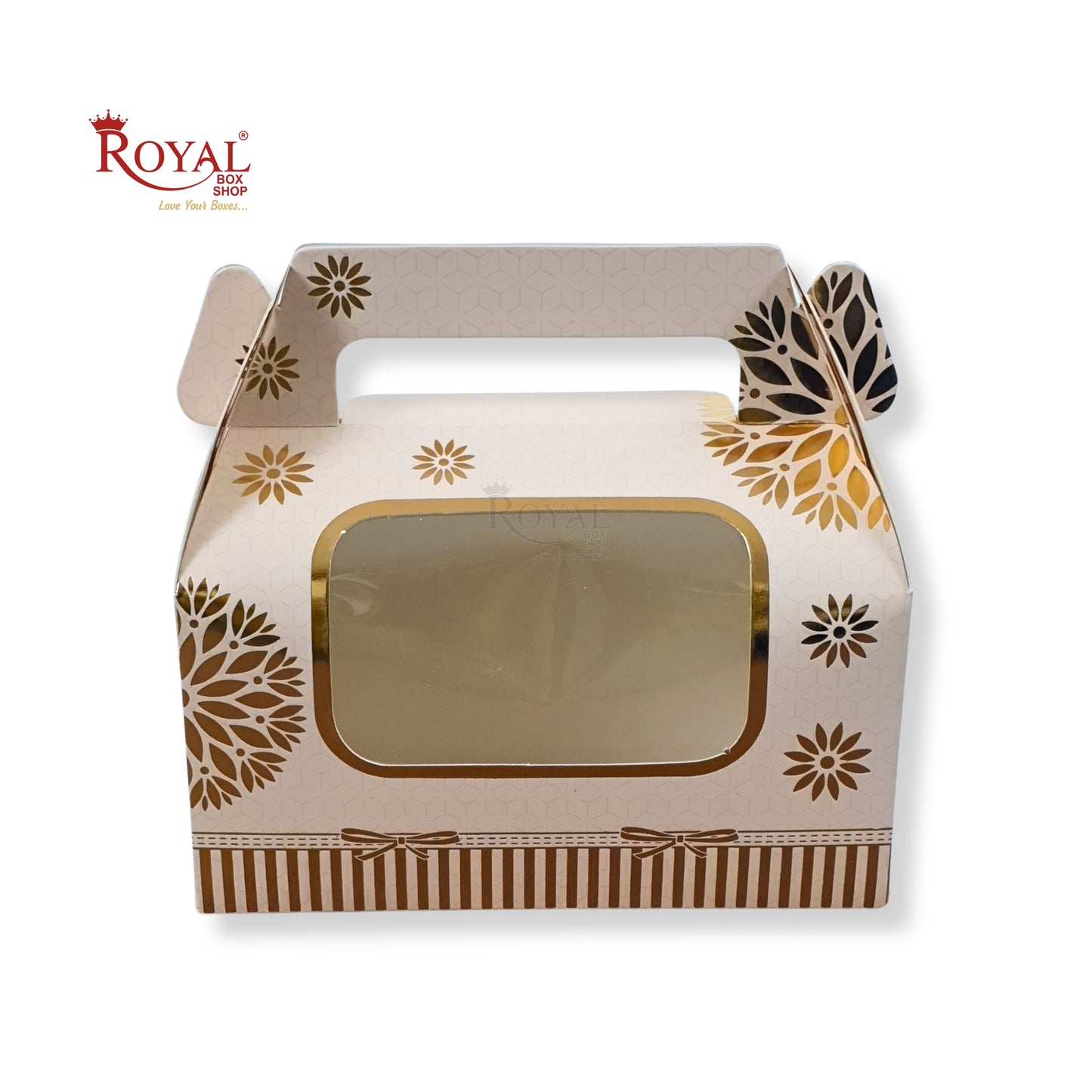 2 Jar Box With Handle I 7x3.5x3.5 inches I Pink with golden leafing