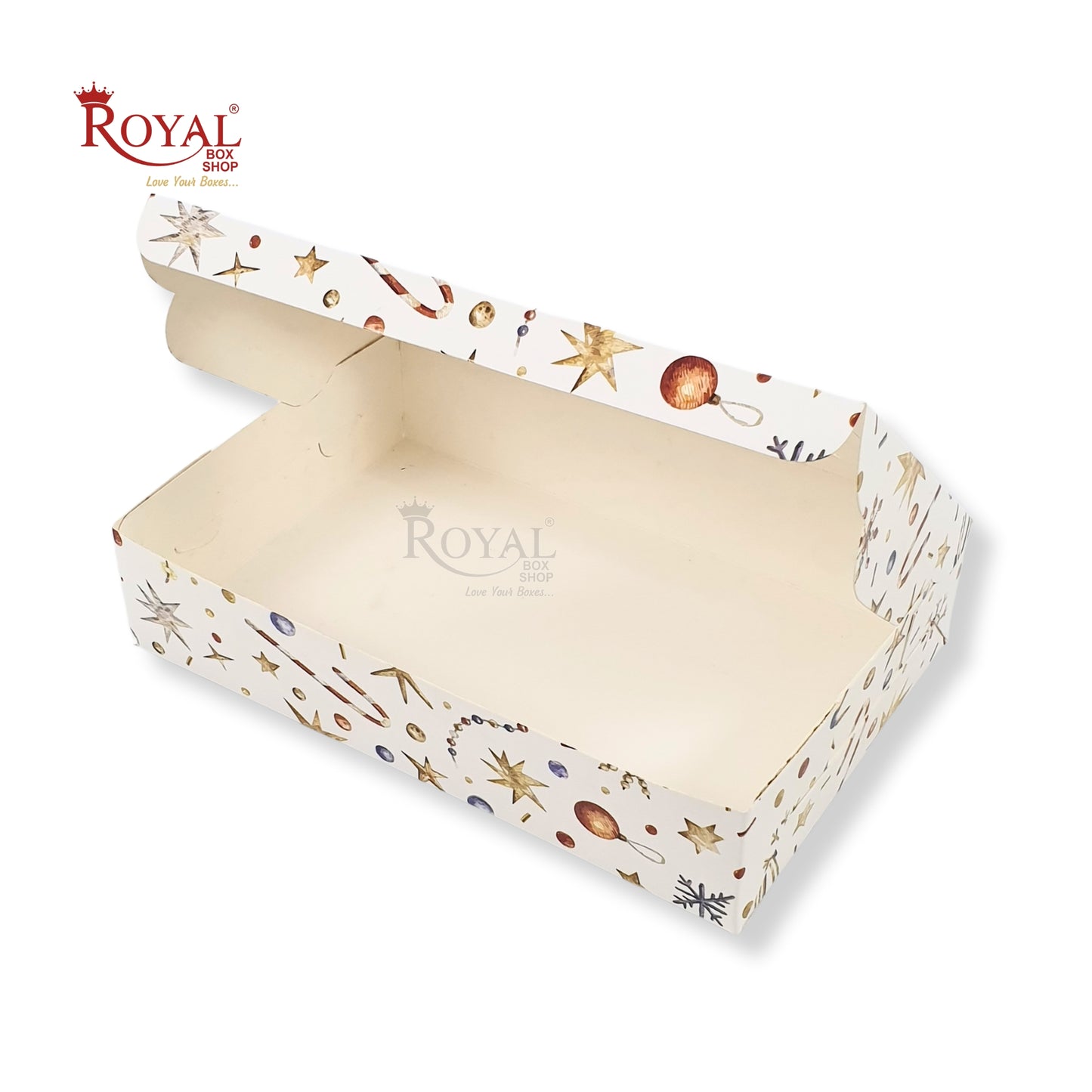 6pc Brownie Christmas Window Box | 9x6x2 Inches | White | Perfect for Brownies, Cookies, Candy & Chocolates | B2B