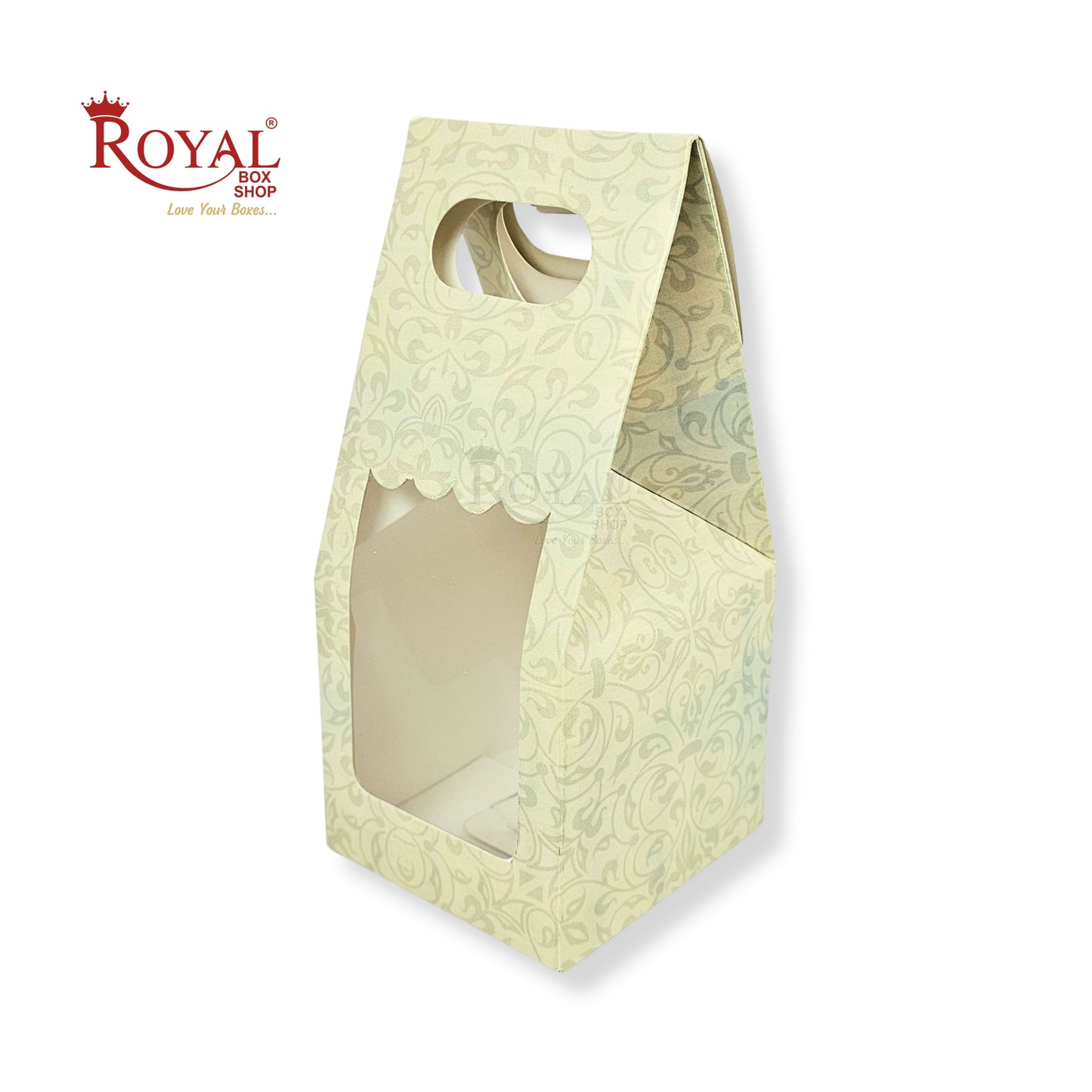 1 Mason Jar Paper Carry Bags I 3.5x3.5x8" inches I Green I Party Gifts, Macarons Box, Muffin Box, Donut Box