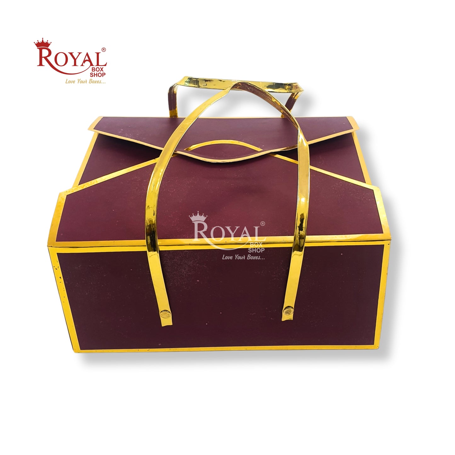 Premium Gift Hamper Bags I Gold Foiling 10x8x4.5 Inch I I Maroon Color I Occasion Gifting Hamper Bags