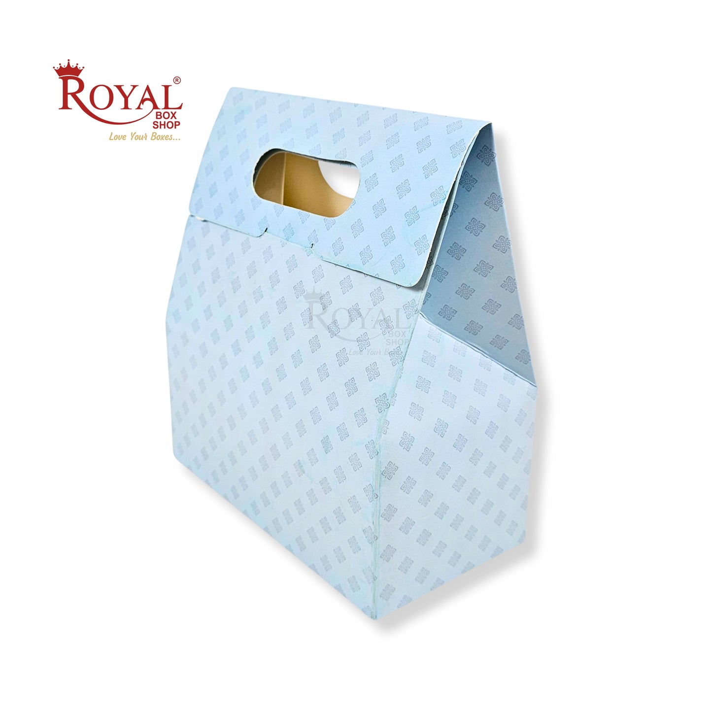 2 Mason Jar Paper Carry Bags I 7x3.75x8" inches I Blue I Party Gifts, Macarons Box, Muffin Box, Donut Box