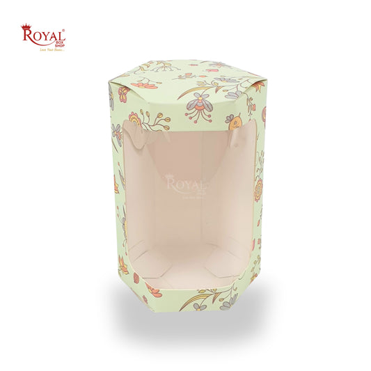 Cookies Box with Window I Size 5x3x3 inches I Green Floral