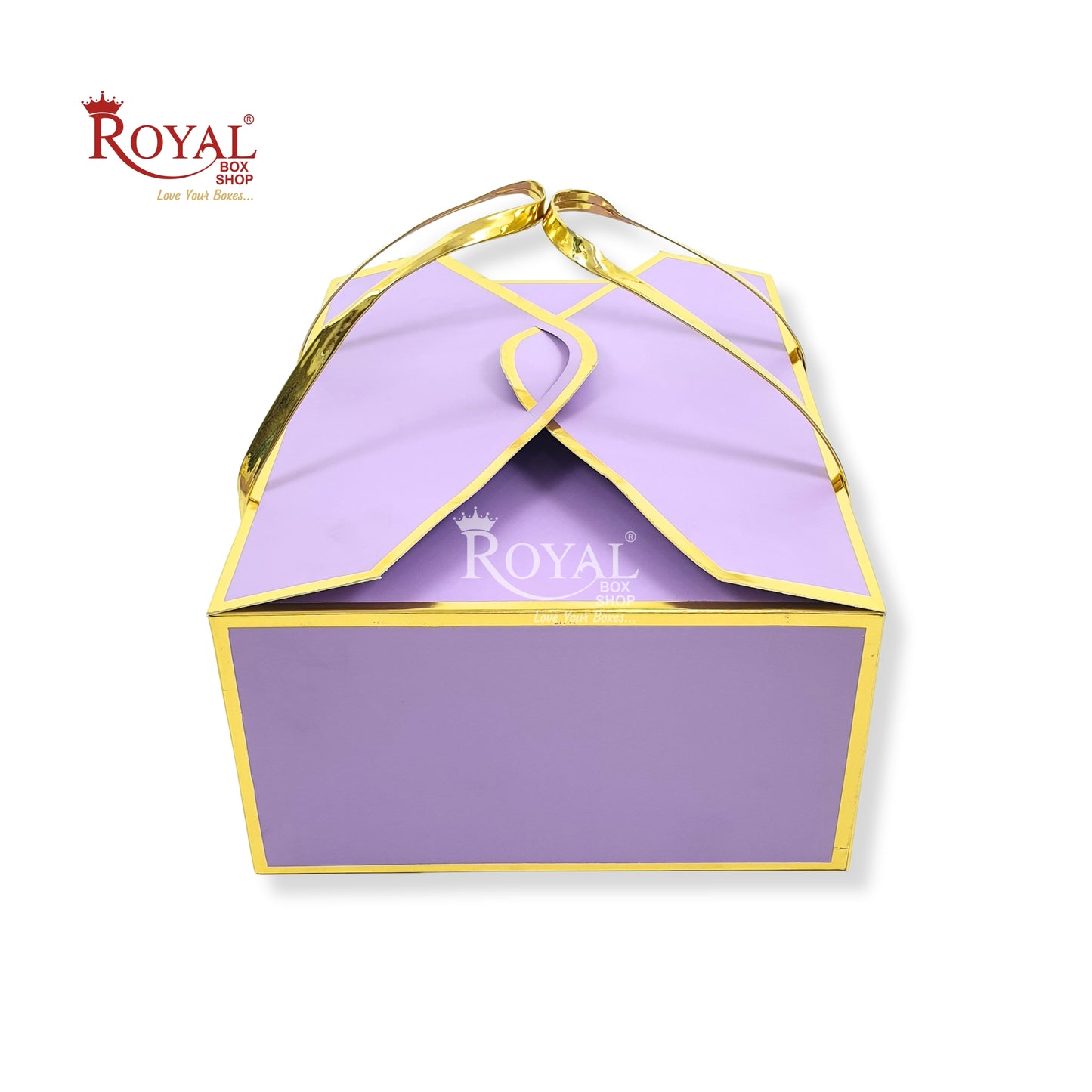 Premium Gift Hamper Bags I Gold Foiling 10x8x4.5 Inch I I Lavender I Occasion Gifting Hamper Bags