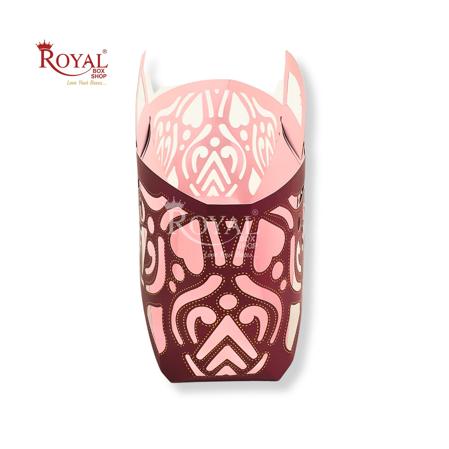 Royal 4 Jar Gift Hamper Bags I Laser Cut Gold Foiling I Red I Wedding, Corporate Birthday Return Gifting Hamper Bags