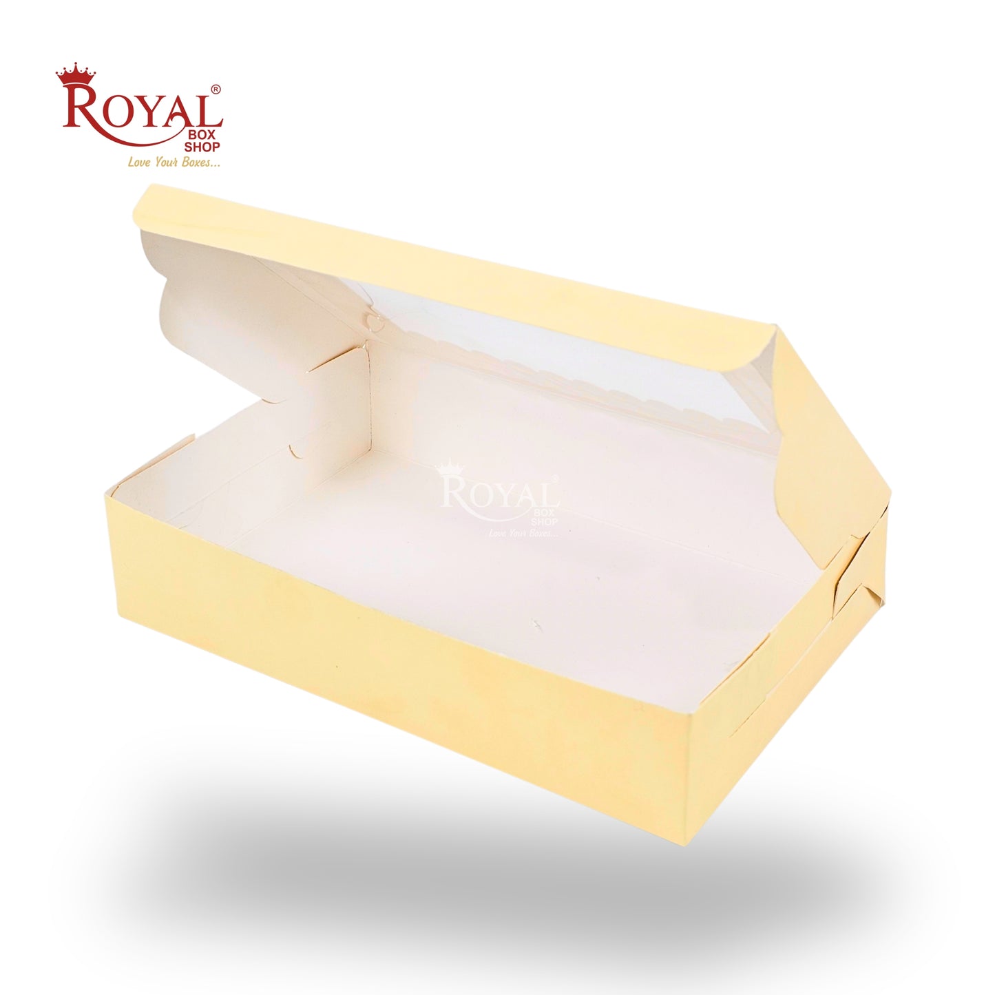 6pc Brownie Window Box I 9x6x1.75 Inches I Cream