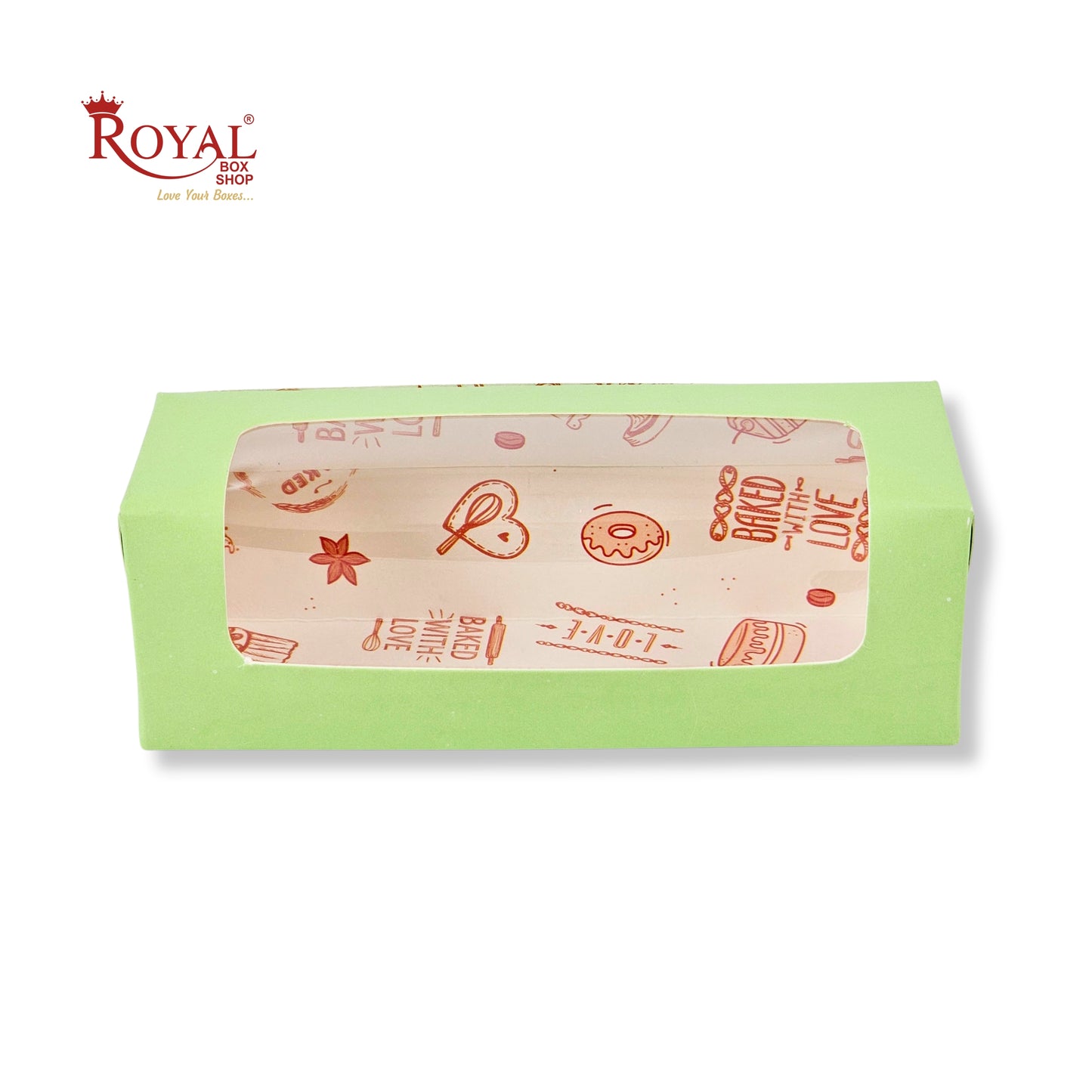 6pc Macarons Box | 6x2x2 Inch | Green
