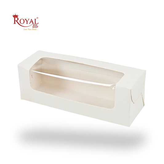 6pc Macarons Box | 6x2x2 Inch | White