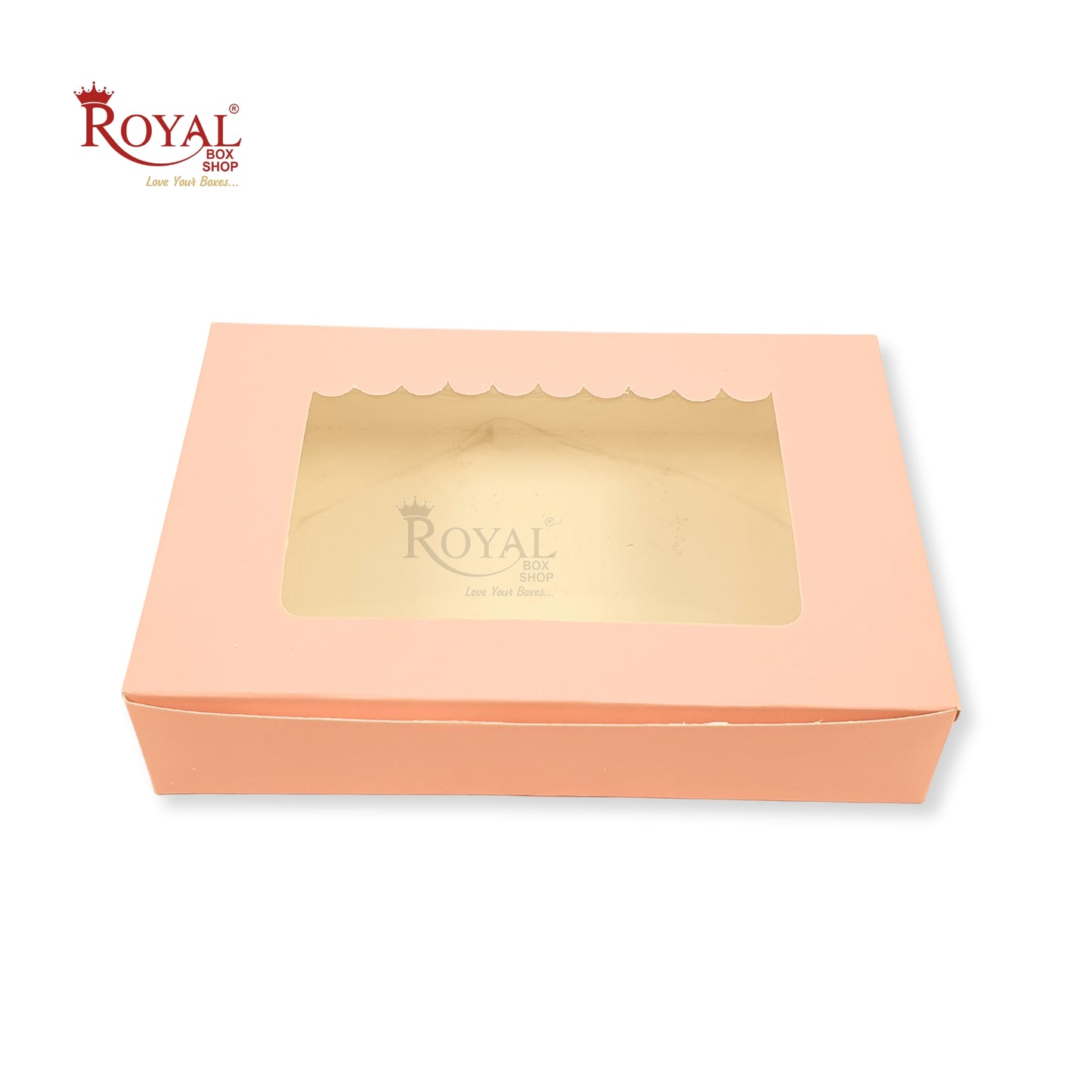 6pc Brownie Window Box | Pink Color | 9x6x1.75" Inches | B2B