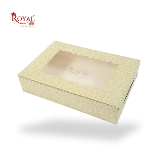 6pc Brownie Window Box | Green Color | 9x6x2 Inches | B2B