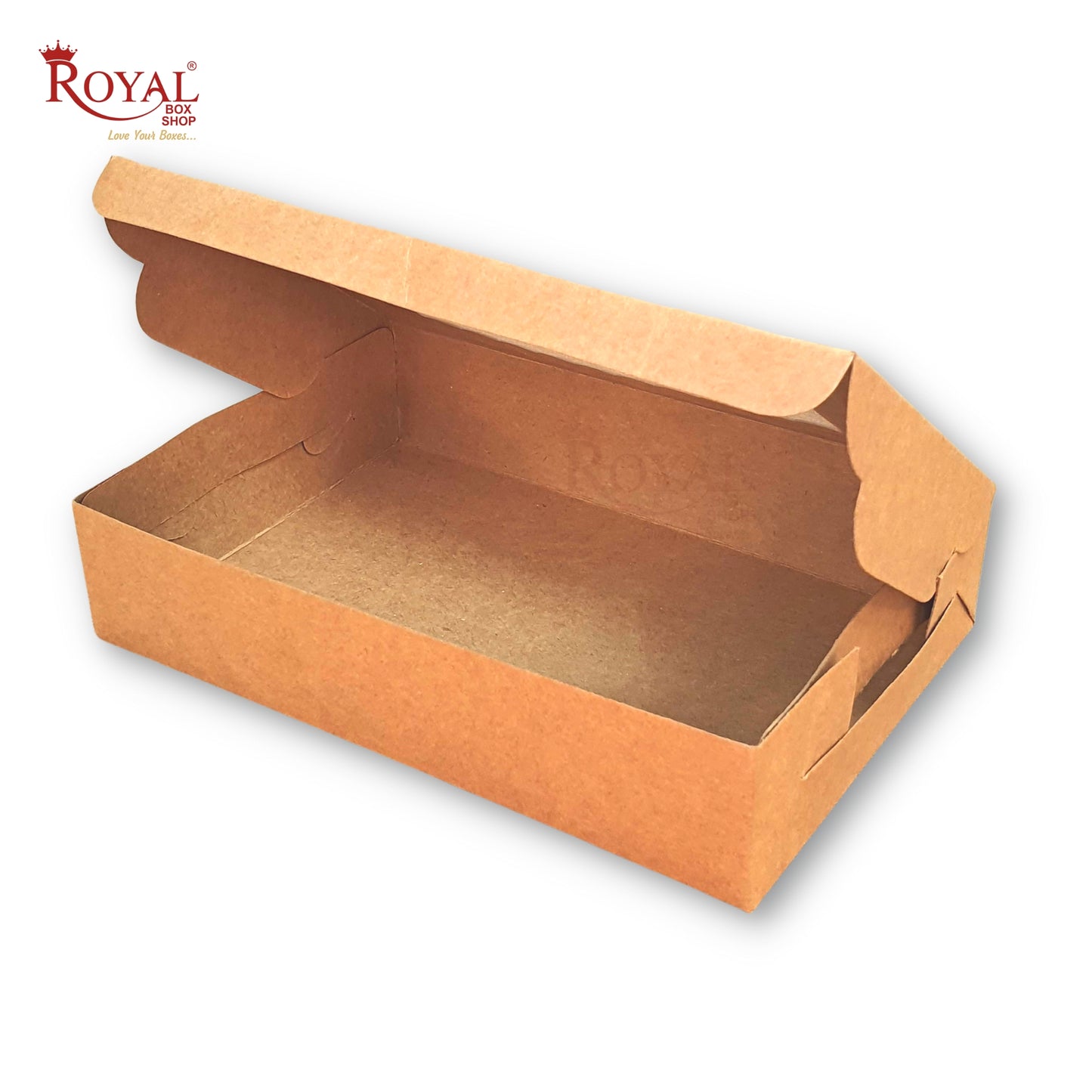 6pc Brownie Box with Window I Brown Kraft I 9"x6"x2" inches Royal Box Shop