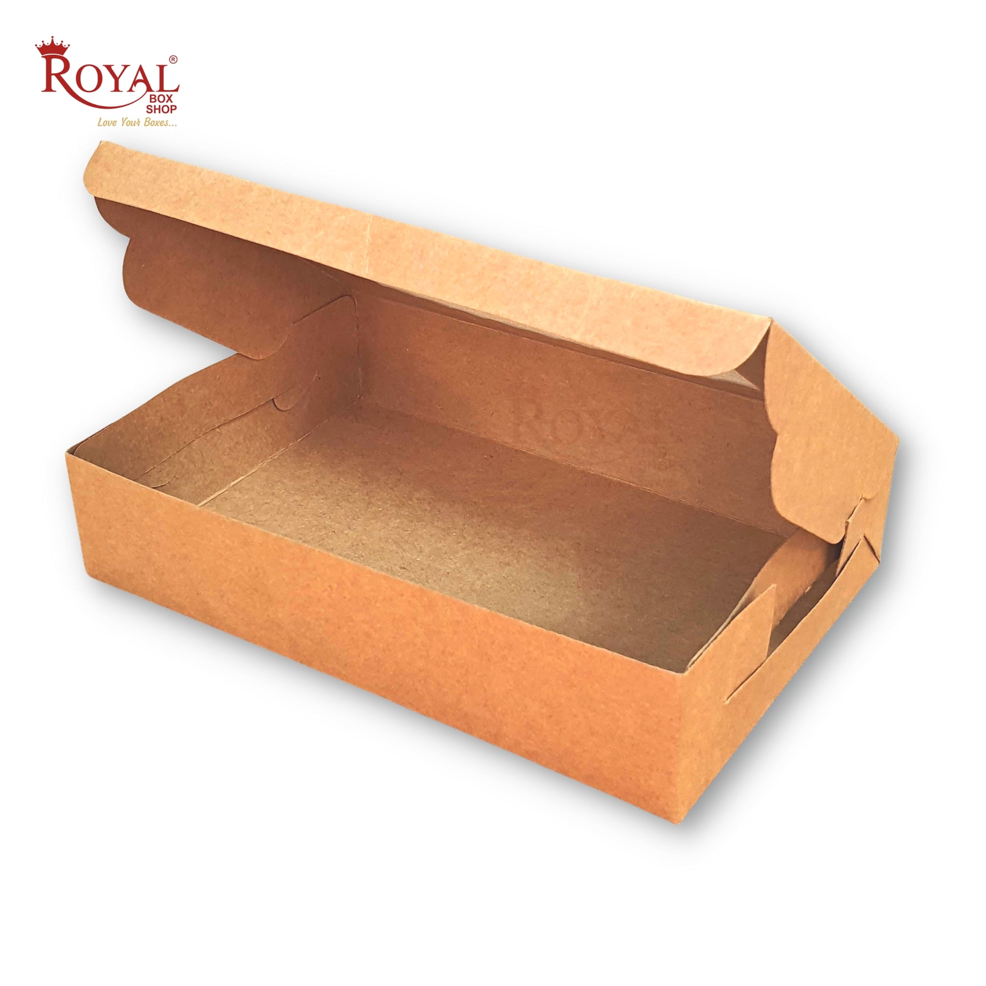 6pc Brownie Box with Window I Brown Kraft I 9"x6"x2" inches Royal Box Shop