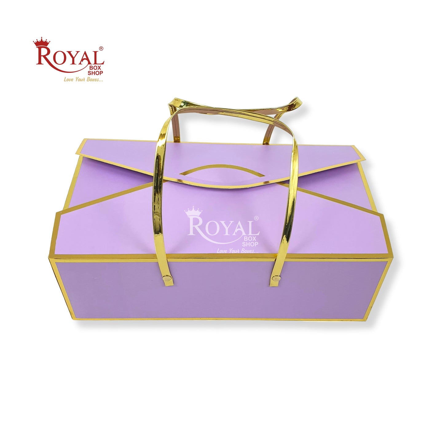 Premium Gift Hamper Bags I Gold Foiling 13.5x7.25x4.5 Inch I I Lavender I Occasion Gifting Hamper Bags