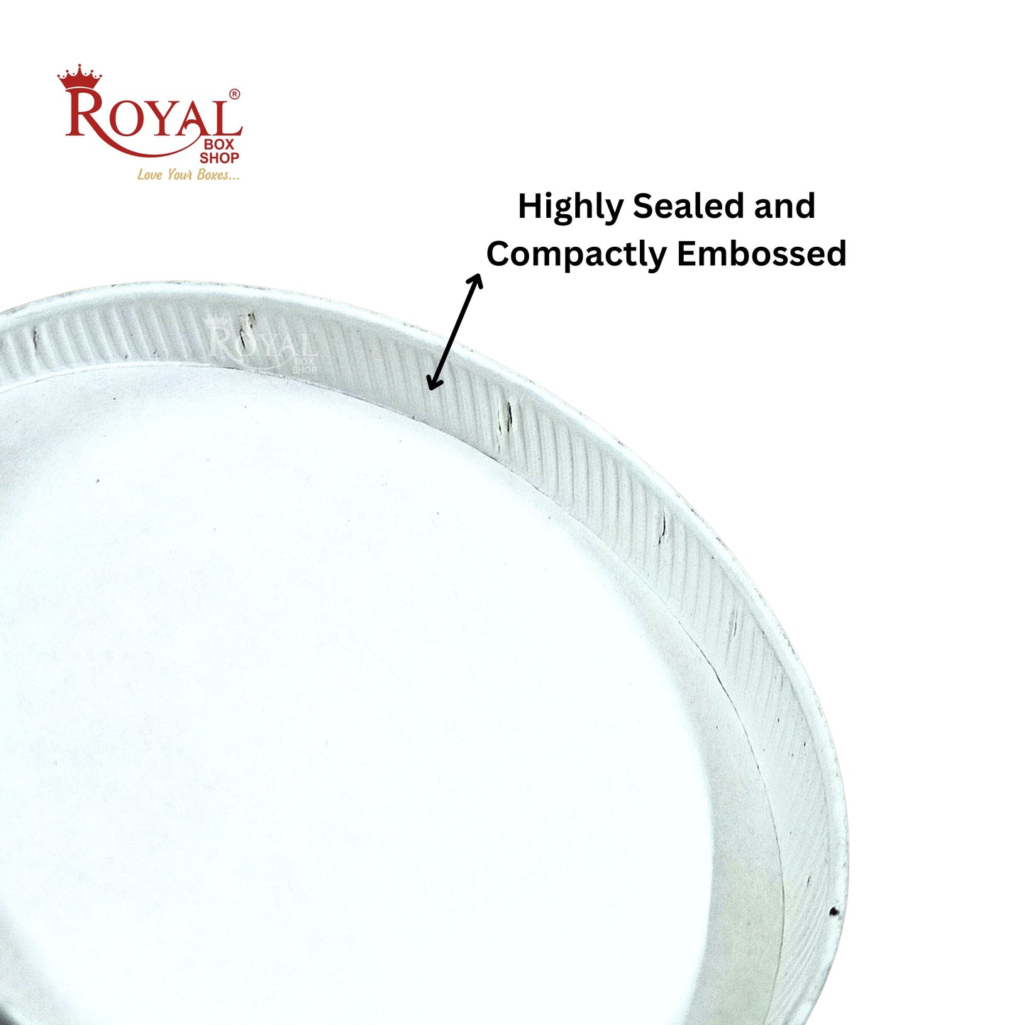 750 ML Round Food Containers Tub With Lids I Disposable & Biodegradable Paper I White Color I Food Storage Tub, Take Away Box Royal Box Shop