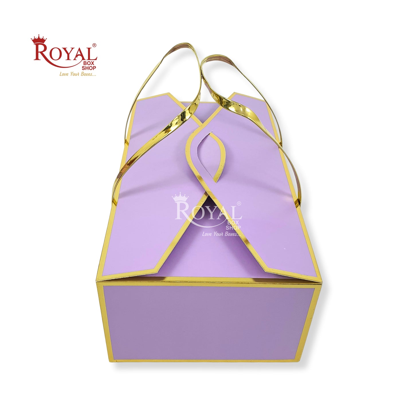 Premium Gift Hamper Bags I Gold Foiling 13.5x7.25x4.5 Inch I I Lavender I Occasion Gifting Hamper Bags