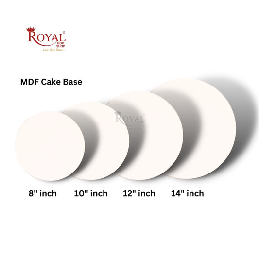 Cake Base Board I Round Shape I White I MDF