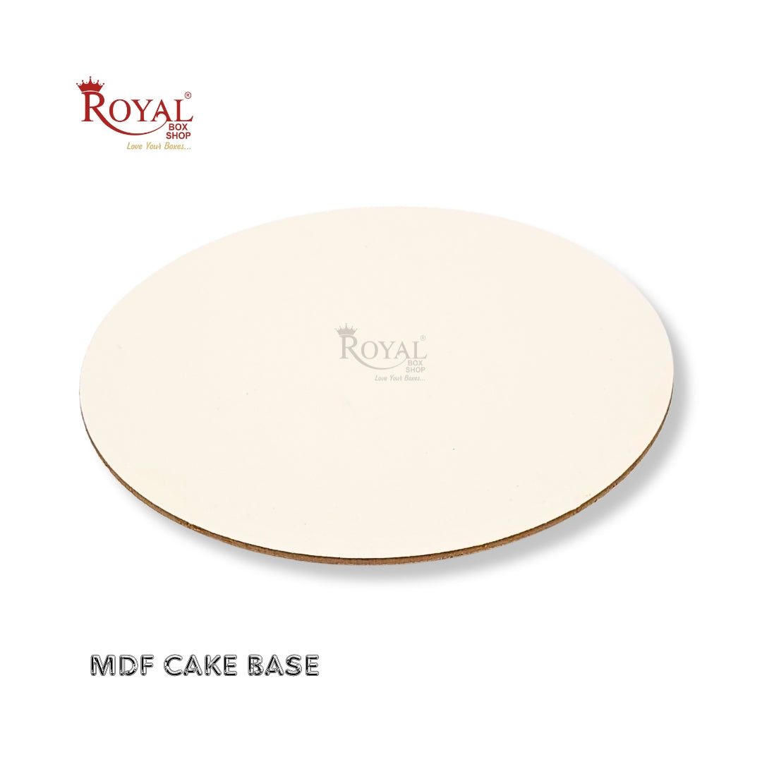 Cake Base Board I Round Shape I White I MDF