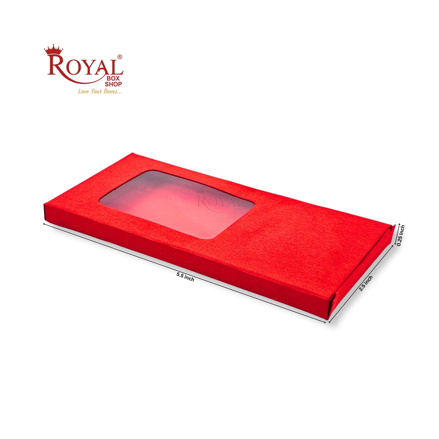 Chocolate Bar Box | 5.5x2.5x0.25 Inches | Red | B2B