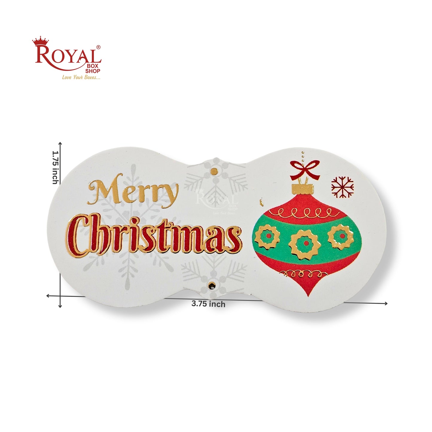 Christmas Gift Hamper Tags | 3.75x1.75 Inch | Christmas Bell | Pack of 50 Gift Tags