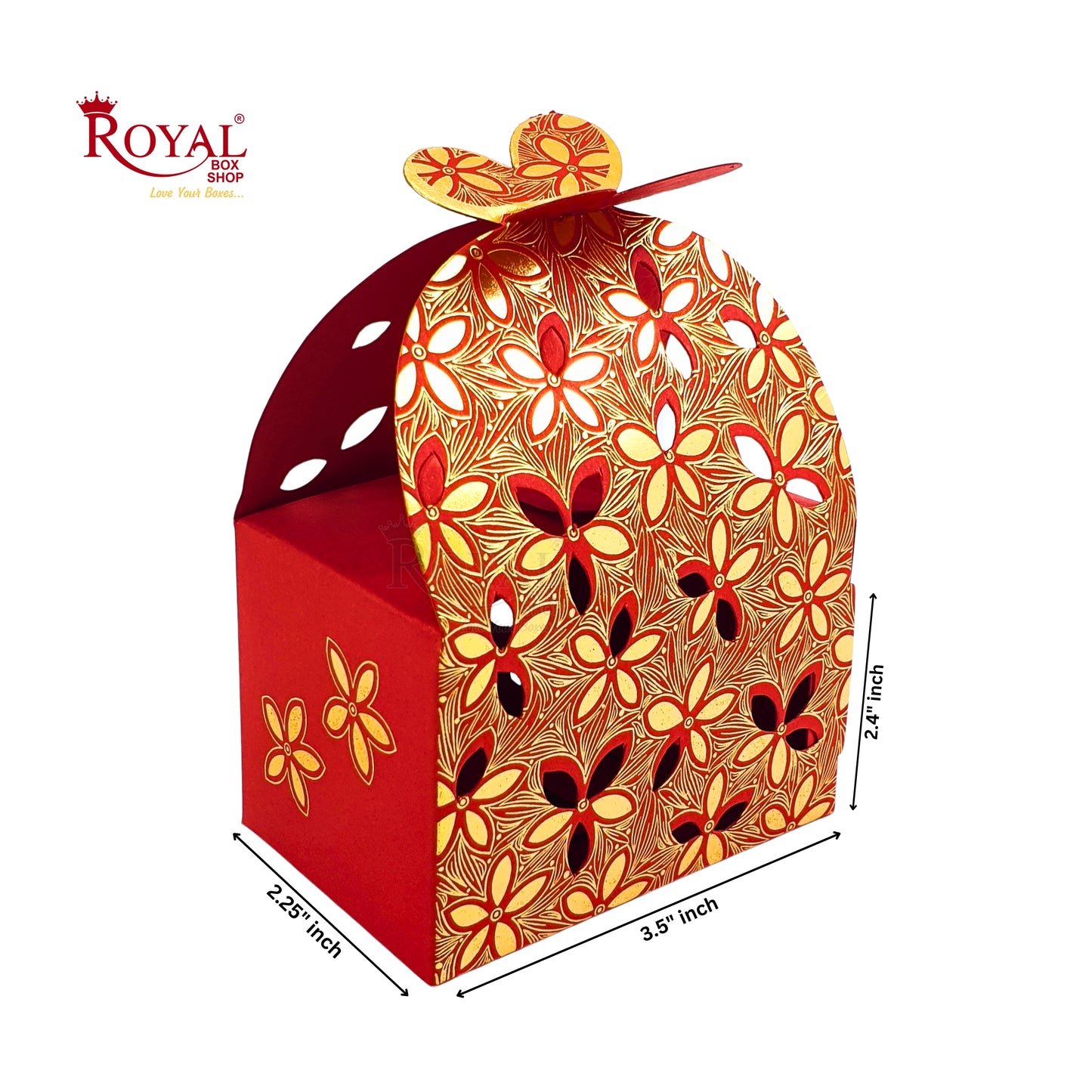 Flower Butterfly Hollow Candy Box by Royal Box Shop – Perfect for Return Gifts and Party Favors Royal Box Shop