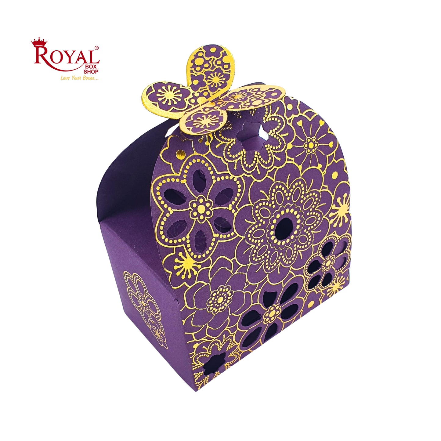 Flower Butterfly Hollow Candy Box by Royal Box Shop – Perfect for Return Gifts and Party Favors Royal Box Shop