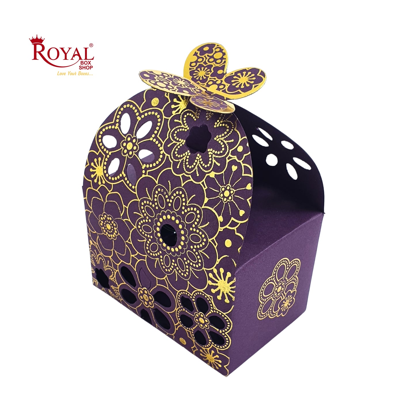 Flower Butterfly Hollow Candy Box by Royal Box Shop – Perfect for Return Gifts and Party Favors Royal Box Shop
