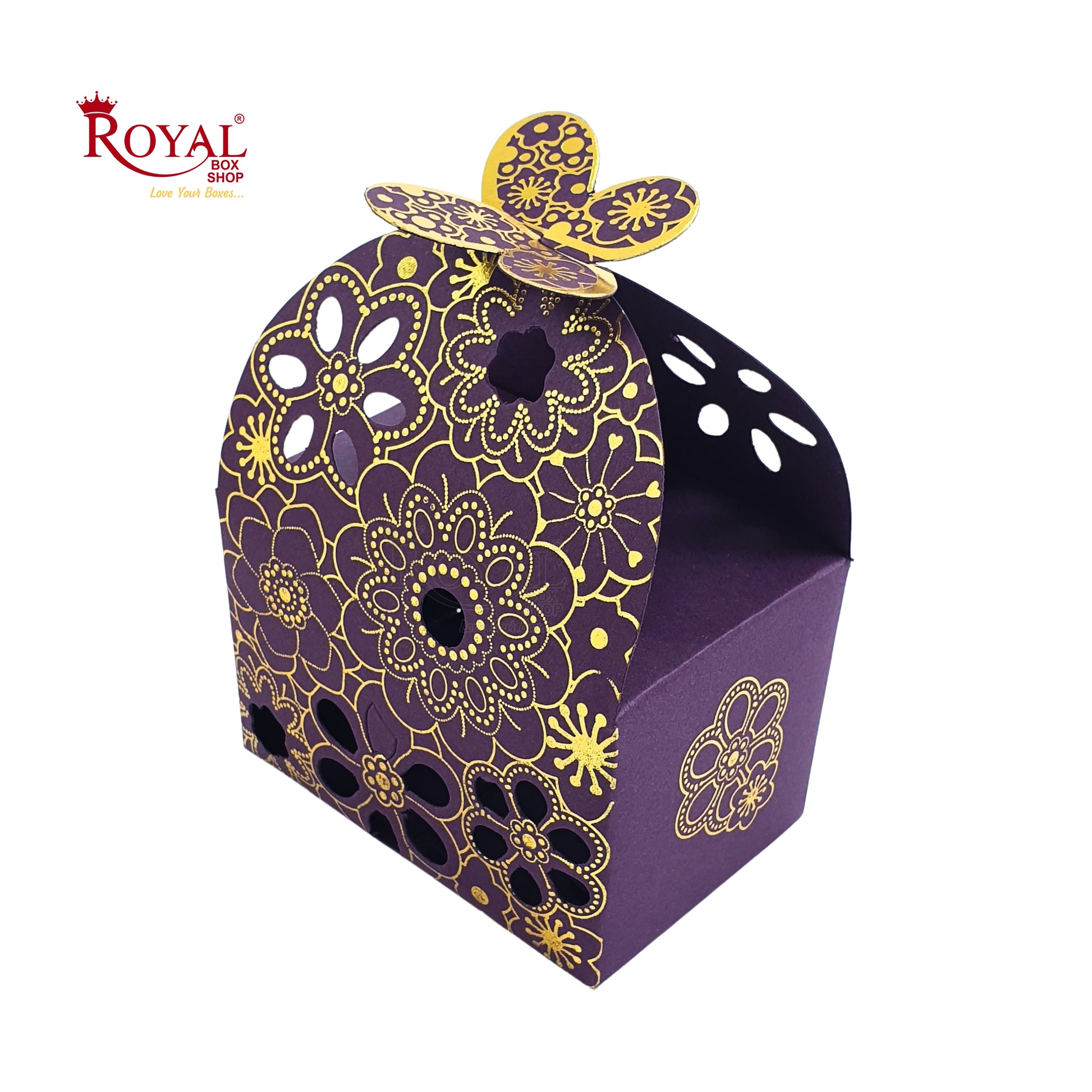 Flower Butterfly Hollow Candy Box by Royal Box Shop – Perfect for Return Gifts and Party Favors Royal Box Shop