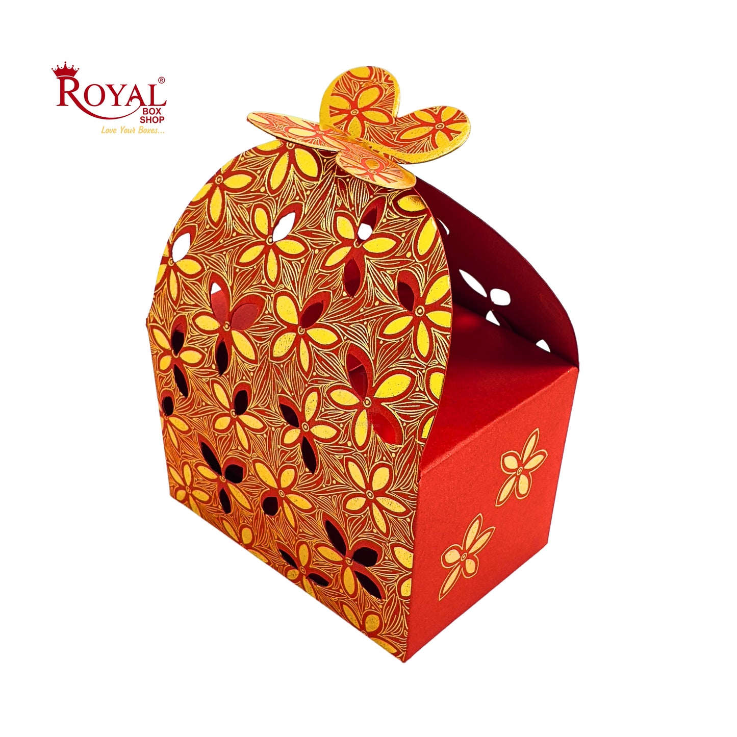 Flower Butterfly Hollow Candy Box by Royal Box Shop – Perfect for Return Gifts and Party Favors Royal Box Shop
