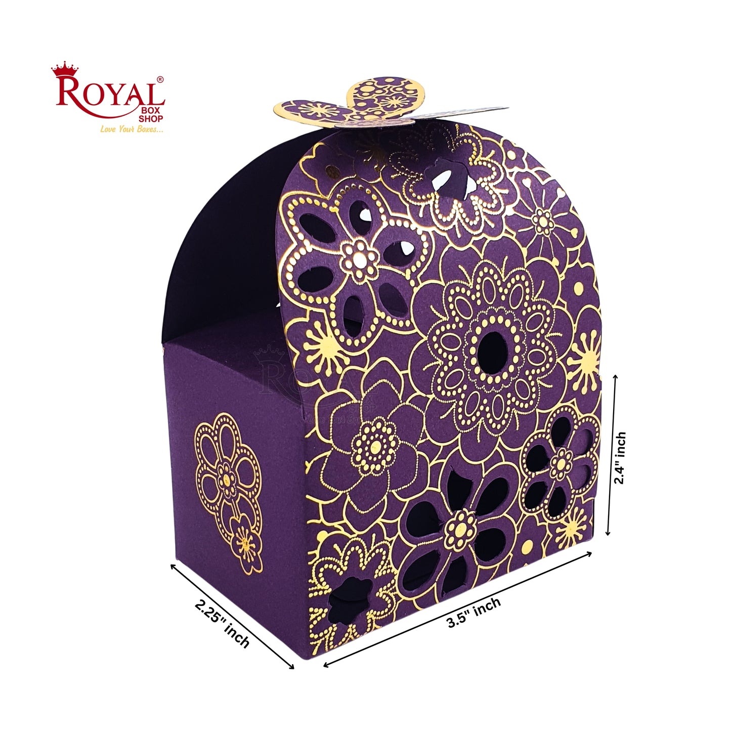 Flower Butterfly Hollow Candy Box by Royal Box Shop – Perfect for Return Gifts and Party Favors Royal Box Shop
