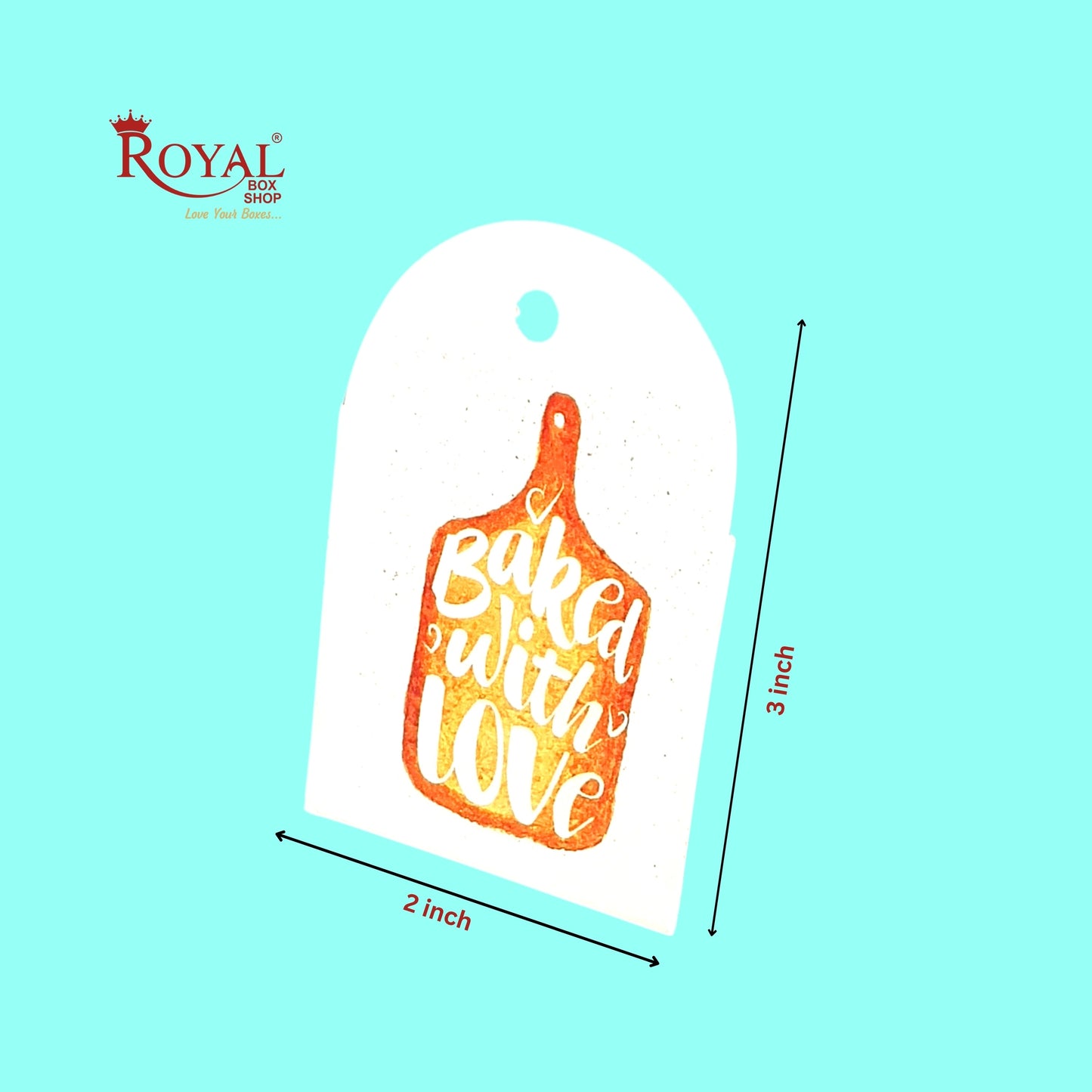 Gift Hamper Tags I Baked With Love I Use For Gift Hamper Boxes, Cake Boxes, Return Gifts Royal Box Shop