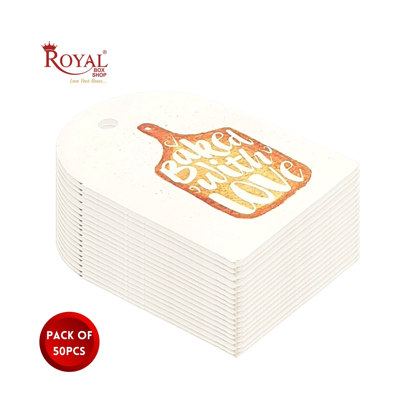 Gift Hamper Tags I Baked With Love I Use For Gift Hamper Boxes, Cake Boxes, Return Gifts Royal Box Shop