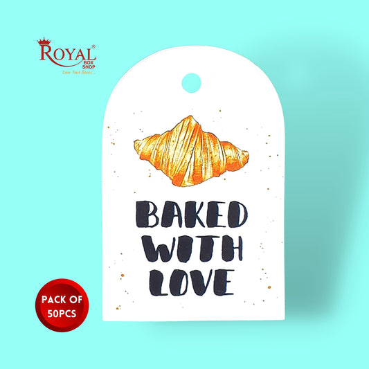 Gift Hamper Tags I Baked With Love I Use For Gift Hamper Boxes, Cake Boxes, Return Gifts Royal Box Shop
