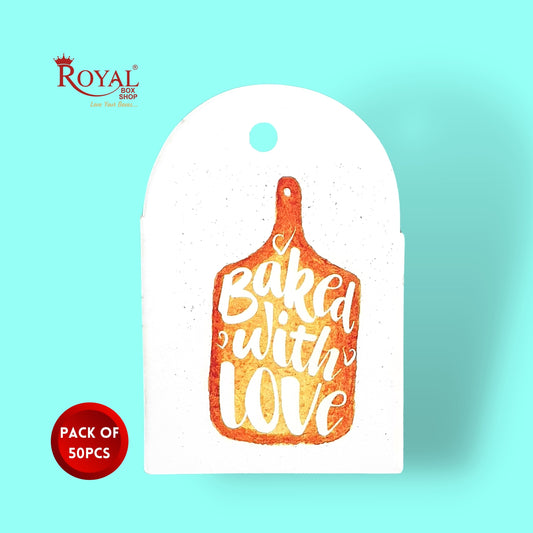 Gift Hamper Tags I Baked With Love I Use For Gift Hamper Boxes, Cake Boxes, Return Gifts Royal Box Shop