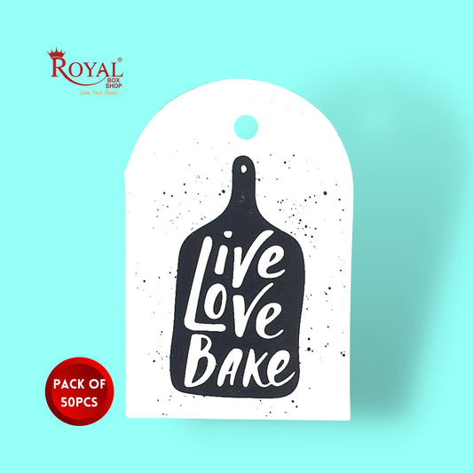 Gift Hamper Tags I Live Love Bake I Use For Gift Hamper Boxes, Cake Boxes, Return Gifts Royal Box Shop