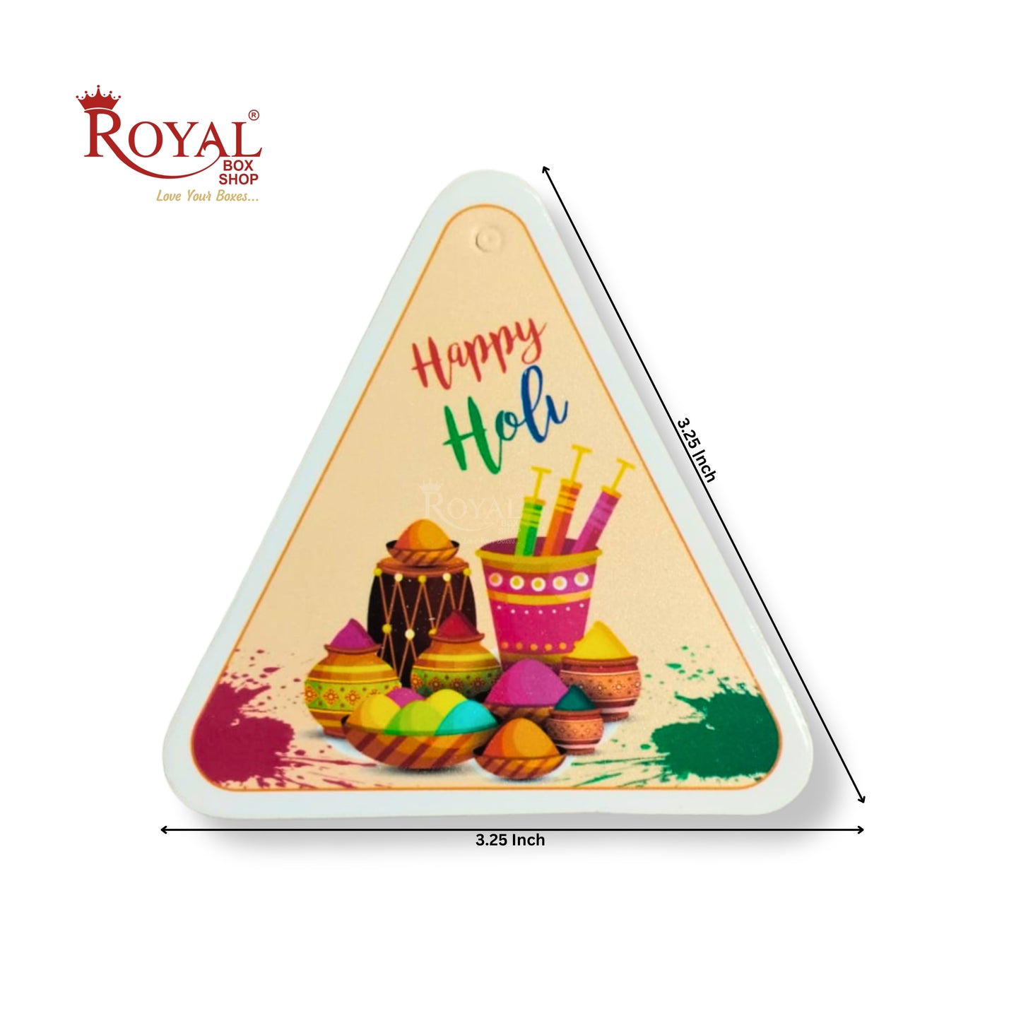 Holi Gift Tags| Pack of 50pcs | Design-2 | 3.25x3.25 Inches