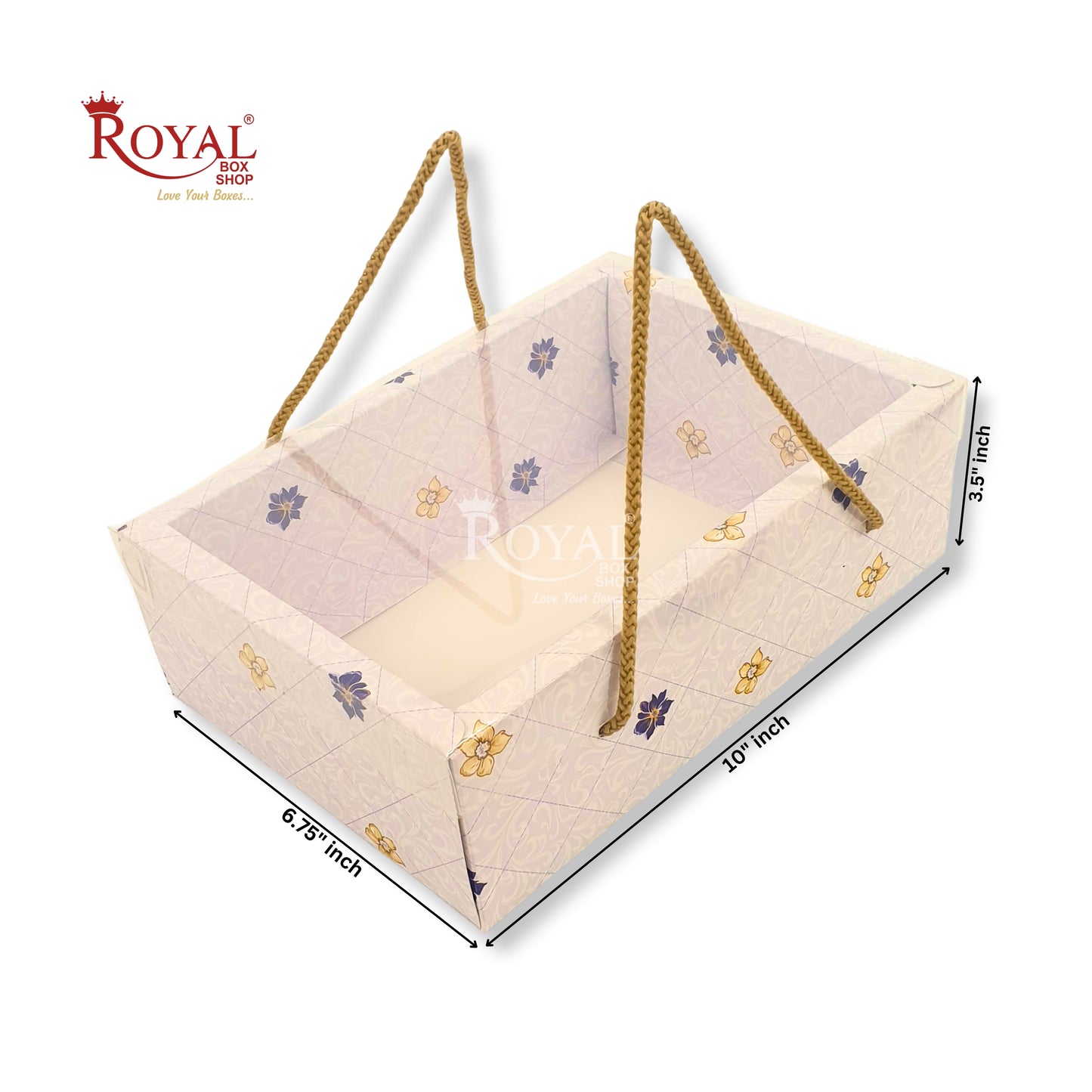 Premium Gift Hamper Bags with Transparent Lid I 10x6.75x3.5 inches I Lavender Color I Christmas Gifting, Party Gifts, Return favor Gifting