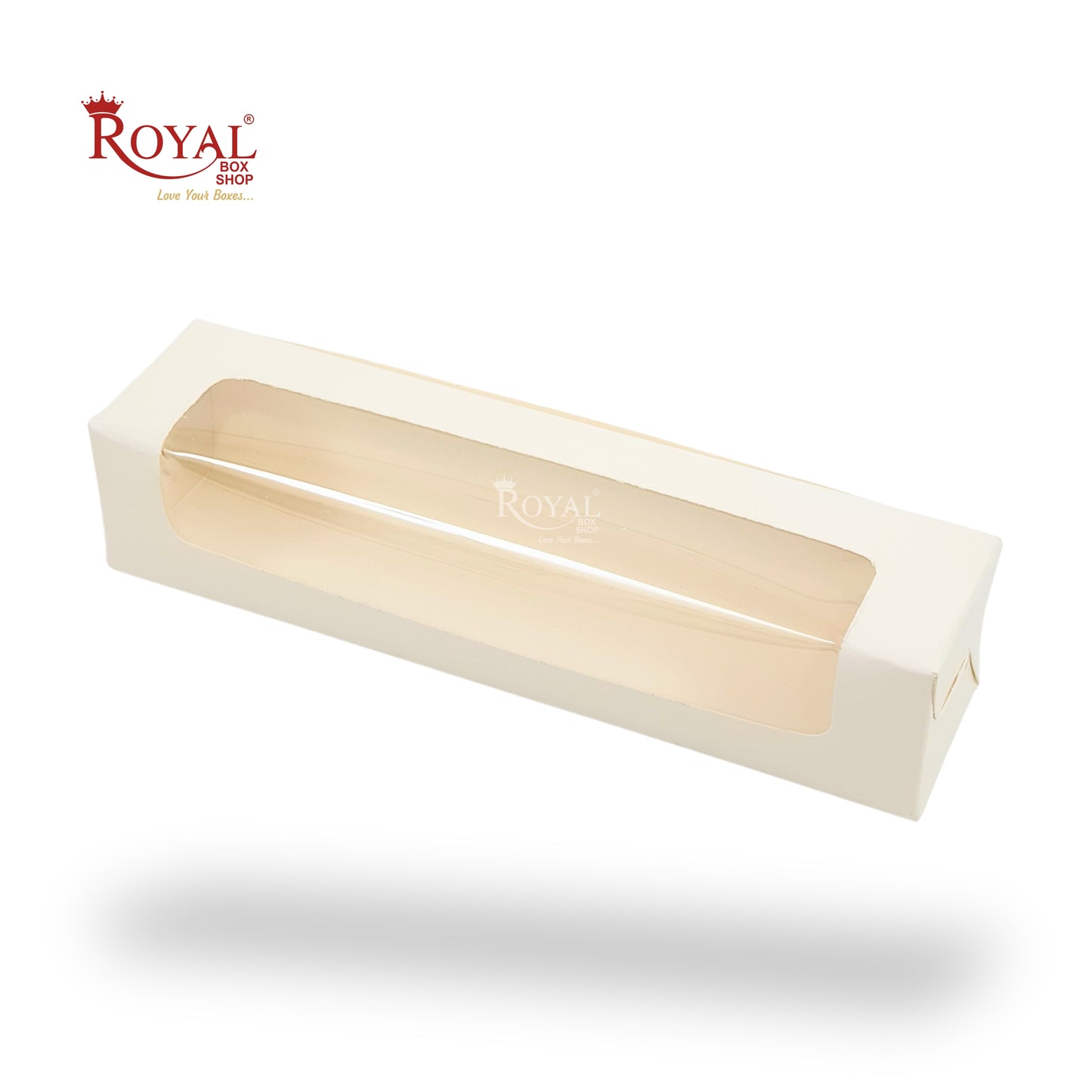 9pc Macarons Box | 9x2x2 Inches | White | B2B