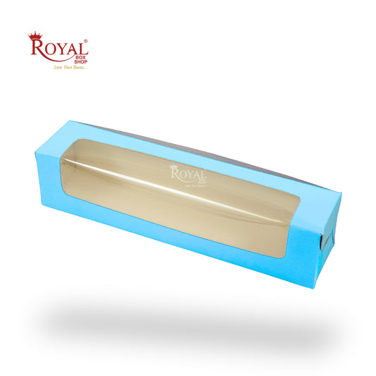 9pc Macarons Box | 9x2x2 Inches | Blue