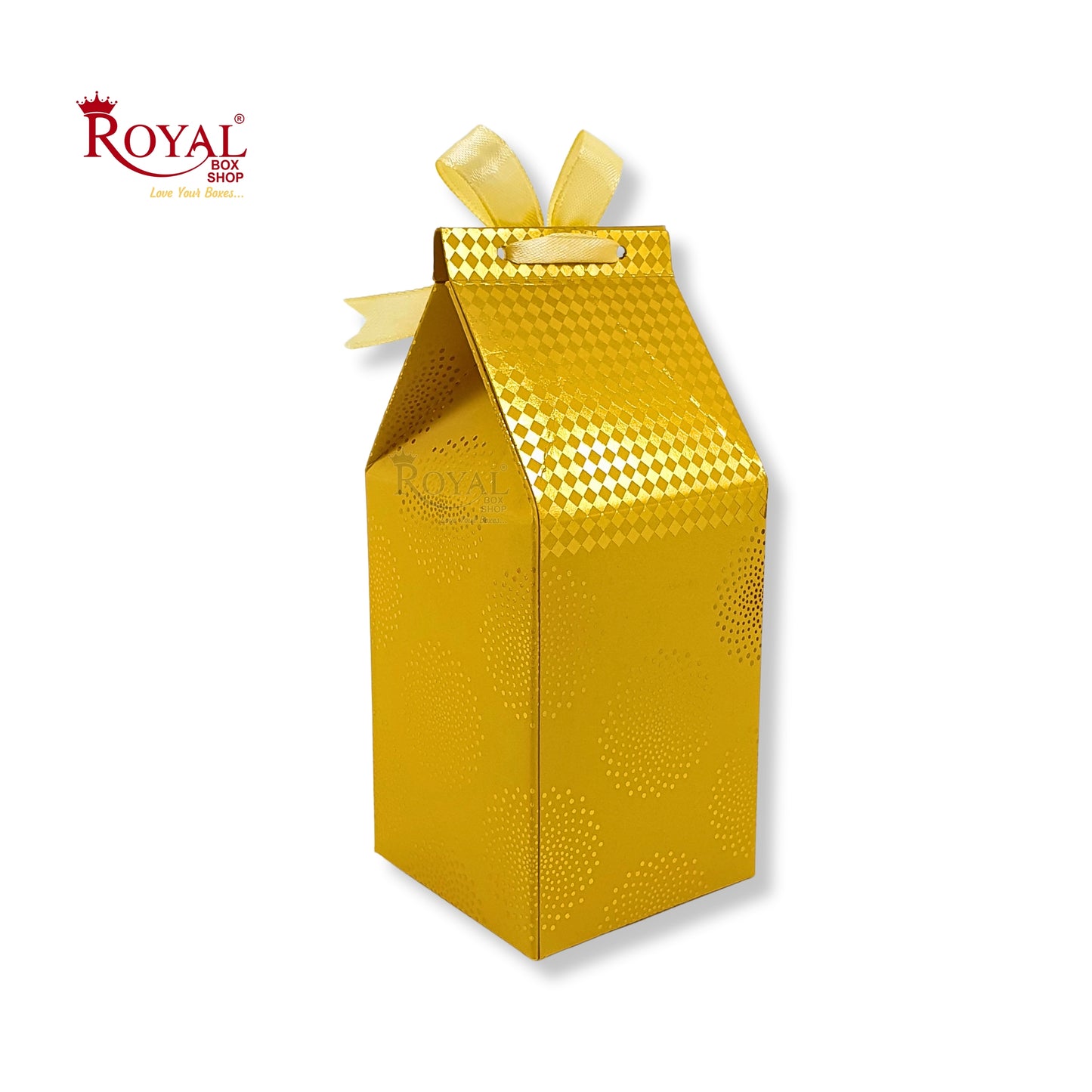 Premium Gift Box with Window I Yellow Gold Leafing Print I 4.5x3x3 inches I For Return Favor Gift, Baby Shower Gifts, Room Hampers, Candy Box, Birthday Return Gift Royal Box Shop