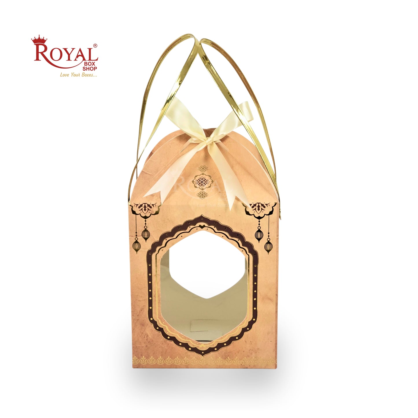 Premium Festive Gift Hamper Box I Hut Shape I RBF-01 D7 | 8.5x7.25x7.25 Inch | Mandala Theme