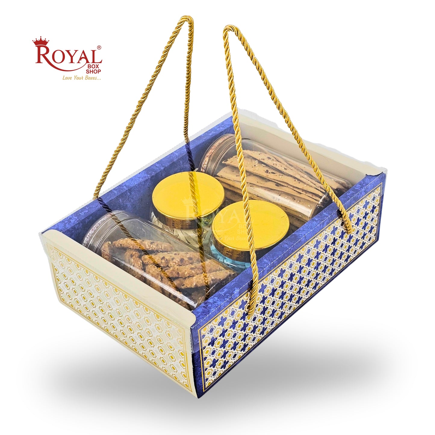 Premium Gift Hamper Bags with Transparent Lid | 10x6.75x3.5 inches | RBF-22 D1 | Christmas Gifting, Party Gifts, Return favor Gifting