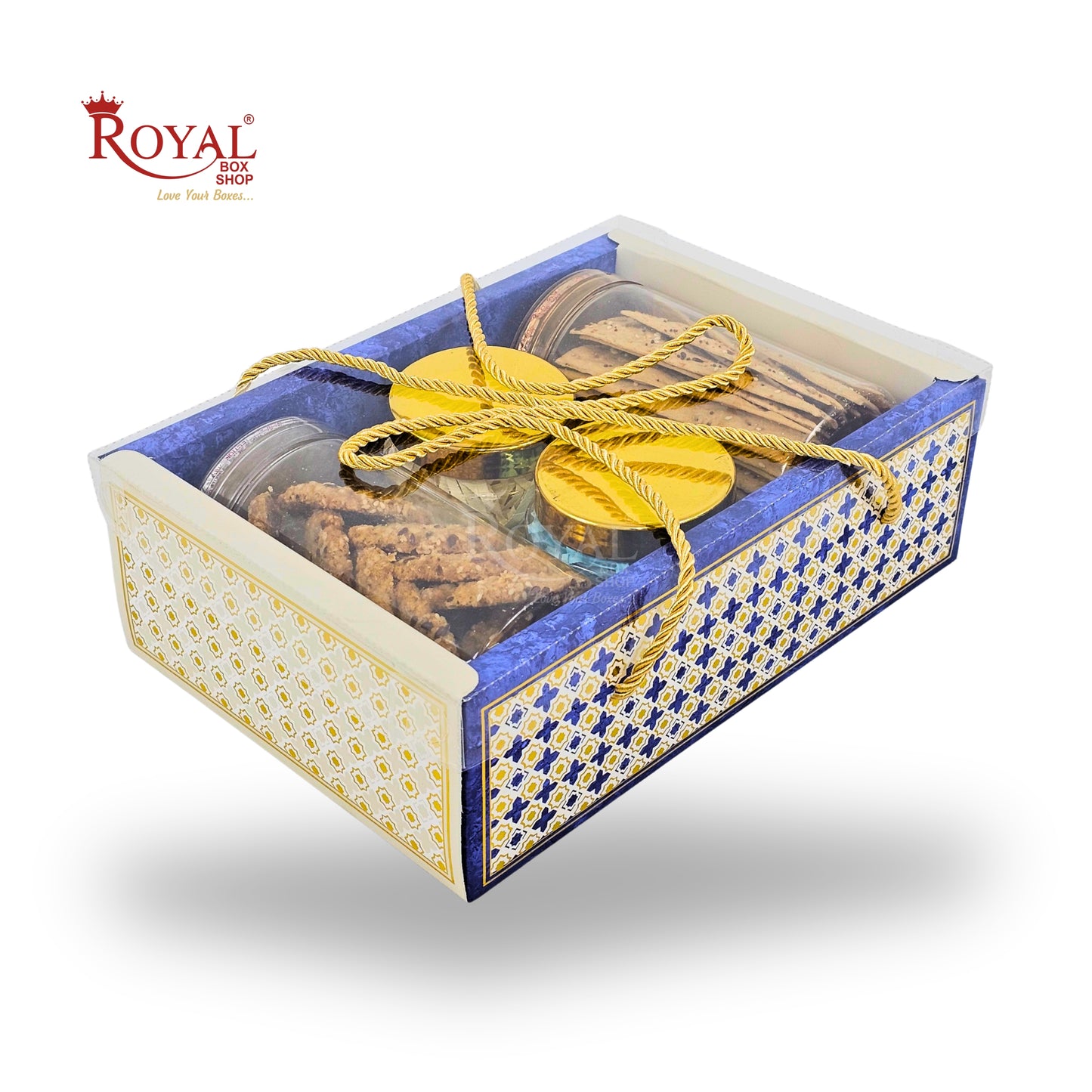 Premium Gift Hamper Bags with Transparent Lid | 10x6.75x3.5 inches | RBF-22 D1 | Christmas Gifting, Party Gifts, Return favor Gifting